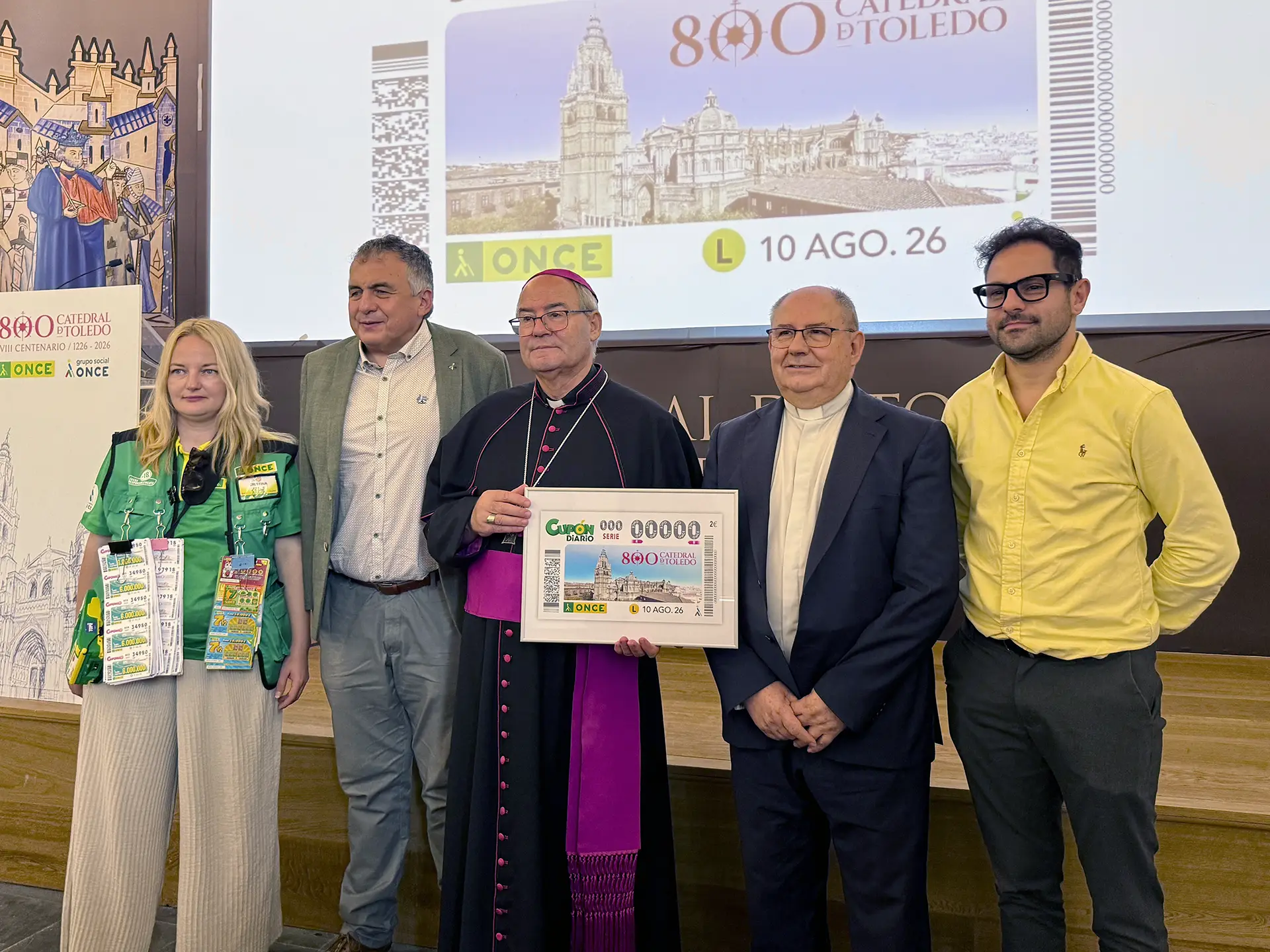 El cupón de la ONCE celebra los 800 años de la Catedral de Toledo